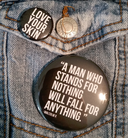 Malcolm X Quote 2.25 Pin Back Button