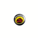 All Black Pin Back Button
